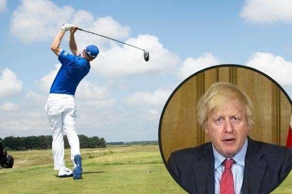 The Prime Minister Boris Johnson has delivered a blow to those wanting to continue playing golf in the lockdown (42957598)