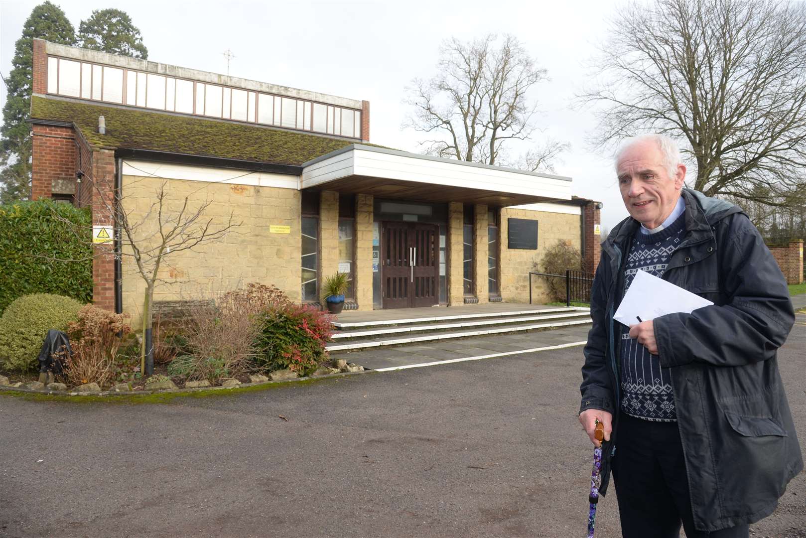 Father Peter Soper and the St Thomas More RC Church in Lucks Hill, West Malling. Picture: Chris Davey... (25284649)