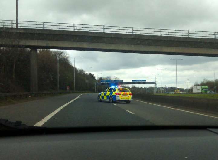 Police have stopped traffic. Picture: Chris Atkinson