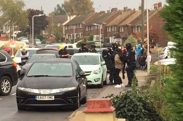 Armed police assisted the operation