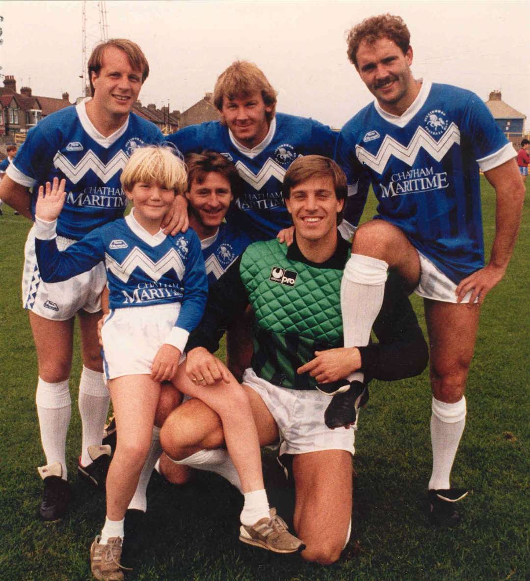 Dave Shearer and team-mates pictured in August 1987, months before he left the club