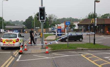Police cordon off McDonald's car park in Strood