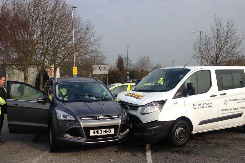 The crash happened near the entrance to Medway City Estate