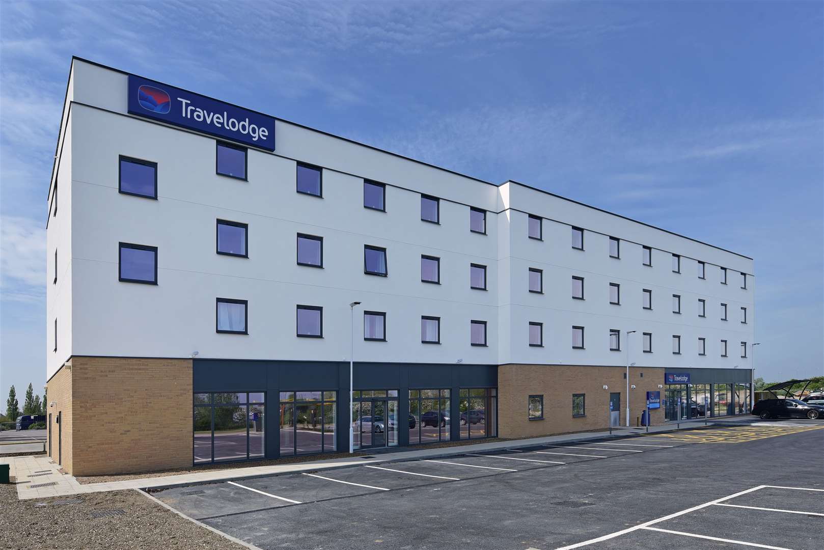 A Tesla that ran out of charge was left at a Travelodge hotel in Sandwich