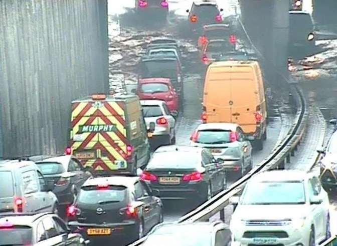 Journeys through the tunnel are taking up to 46 minutes longer than normal