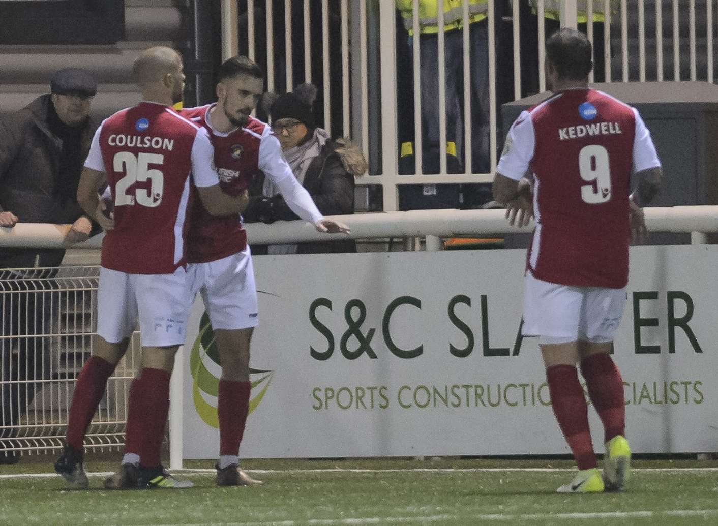 Jack Powell has just scored the winner for Ebbsfleet at Maidstone Picture: Andy Payton