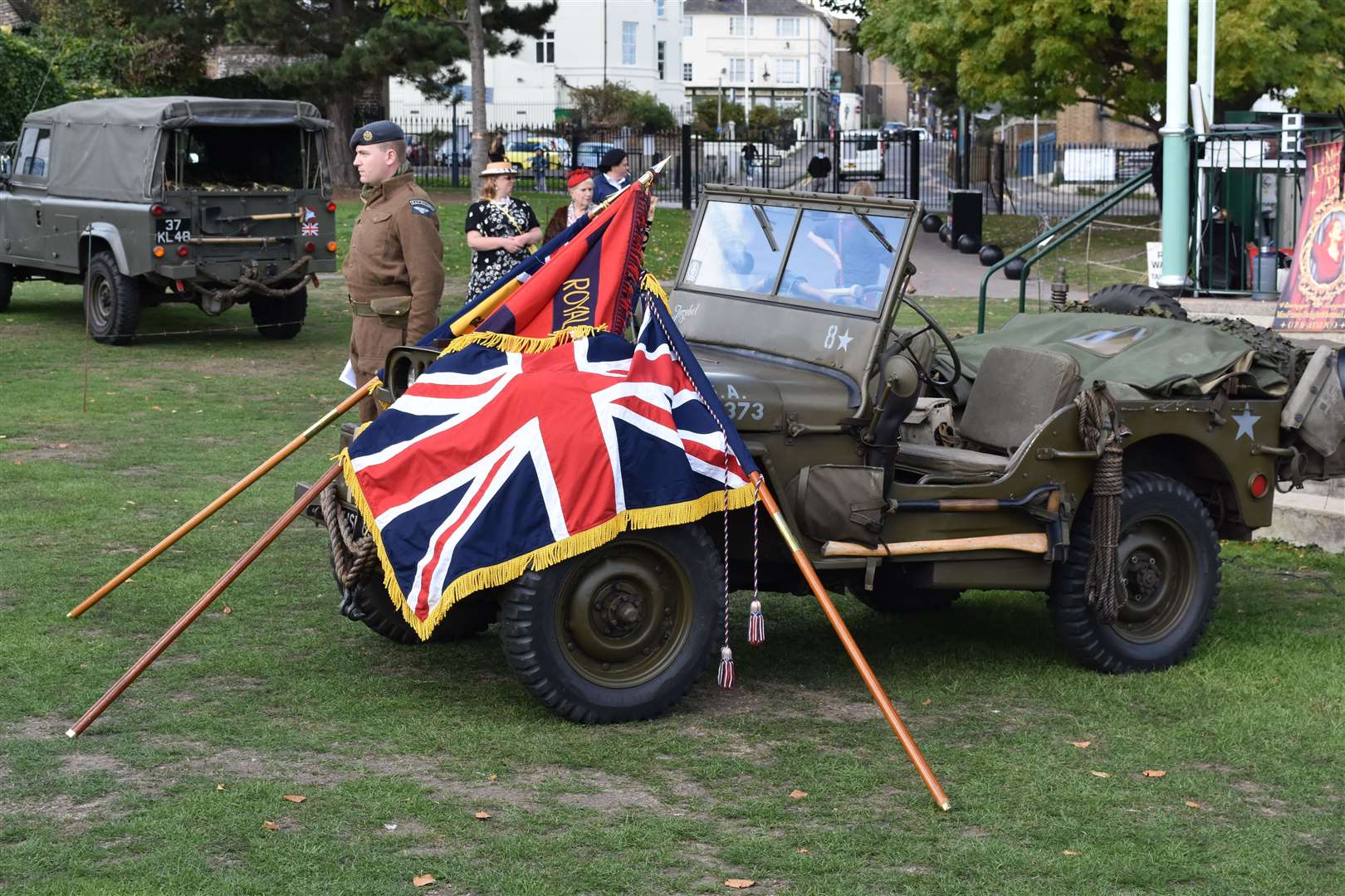 Military vehicles and cars were on display. Picture: Jason Arthur
