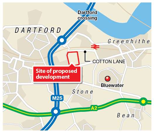 The site is within a 15 minute drive of Bluewater and the Dartford Crossing