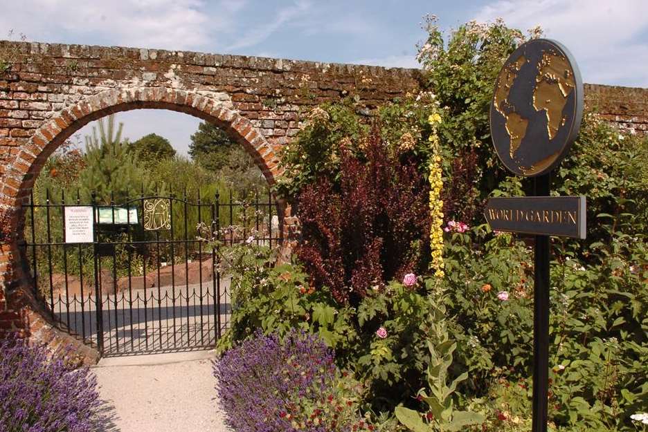 The entrance to the world garden at Lullingstone Castle