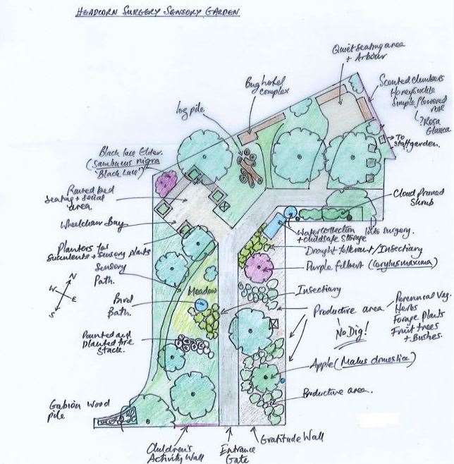 The design for the sensory garden