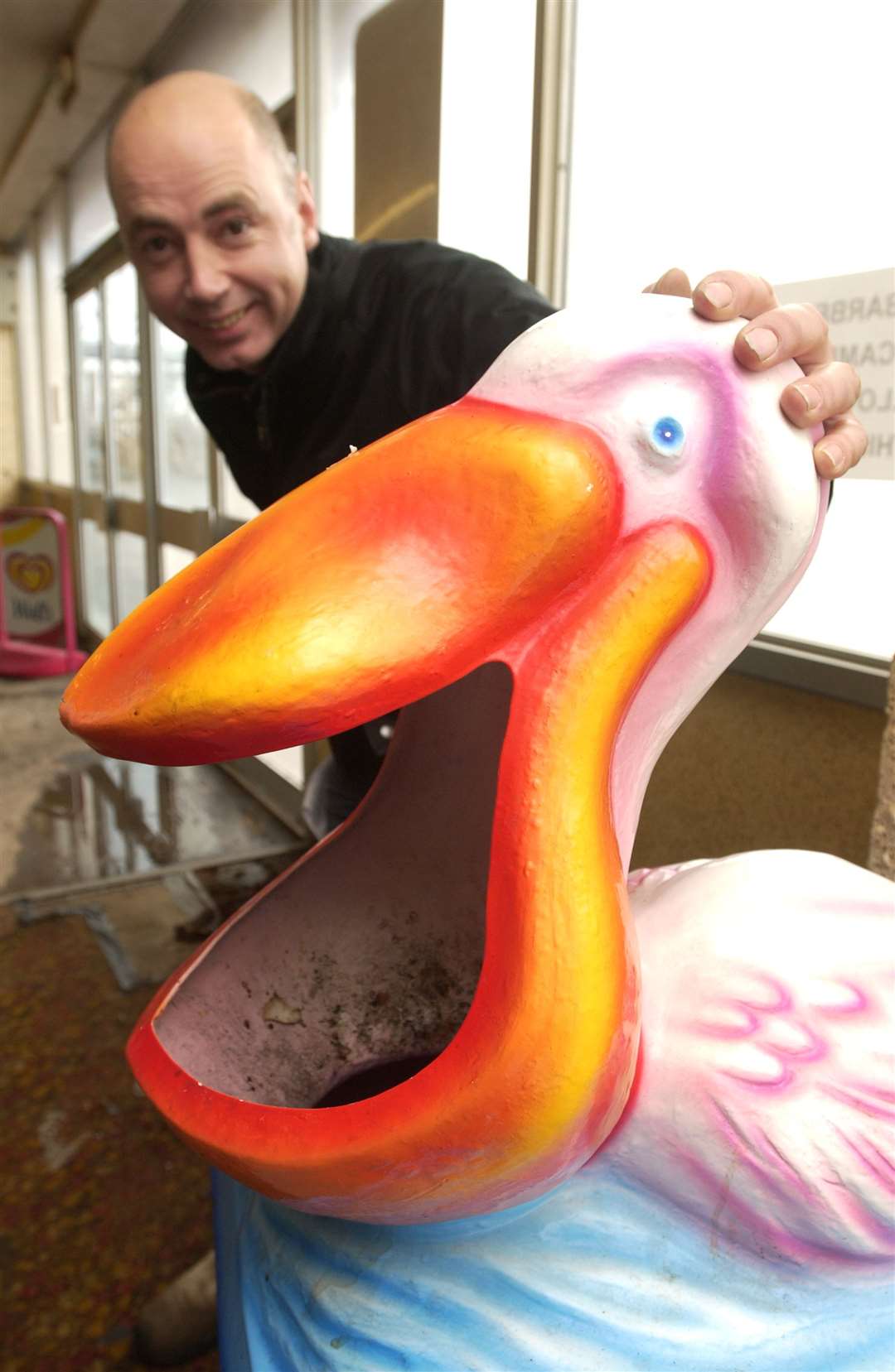 Folkestone Rotunda, 2007 - Auction to sell off the remnants of the funfair and arcade. Pictured: Dougal Glanville, from the Windshack cafe in Minnis Bay, with his purchase