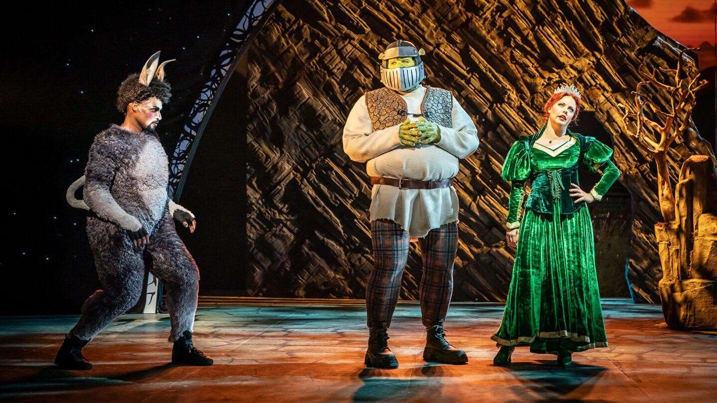 Shrek the Musical, starring former Strictly winner Joanne Clifton, is on tour. Picture: Marc Brenner