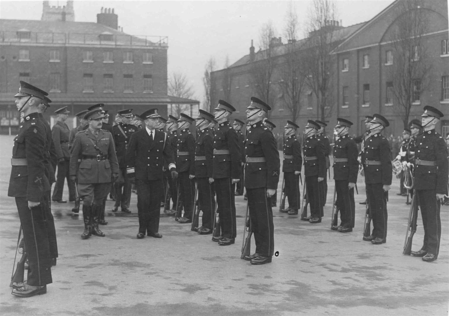 Chatham Royal Marines’ Barracks in 1942, previously Melville Hospital