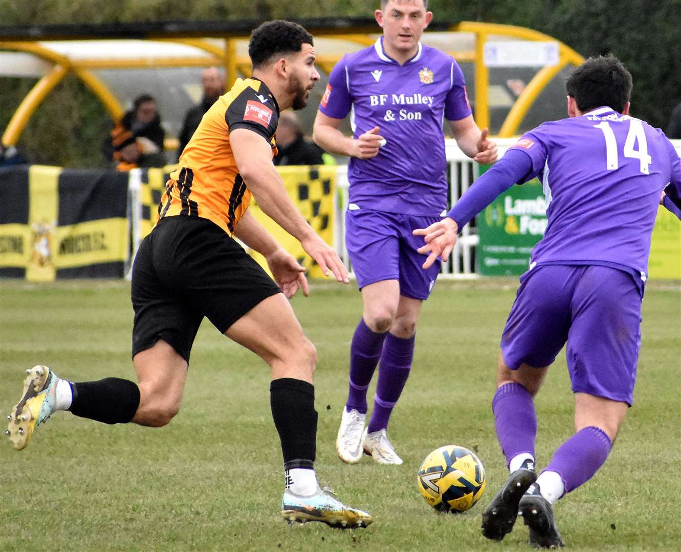 Folkestone's Nathan Green takes the game to Hornchurch. Picture: Randolph File