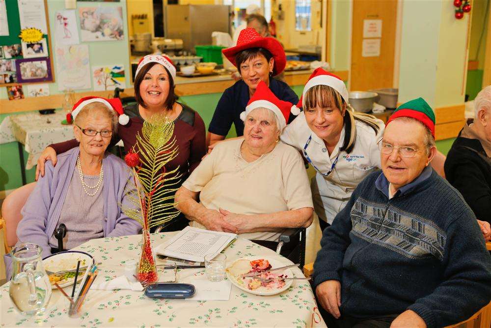 Age Concern UK Day Centre, Clarence Row, Gravesend. Marlene Wise, Donna Mawhinney, Debbie Waterfall, Doris Stedman, Sue Ring and Raymond Parker.