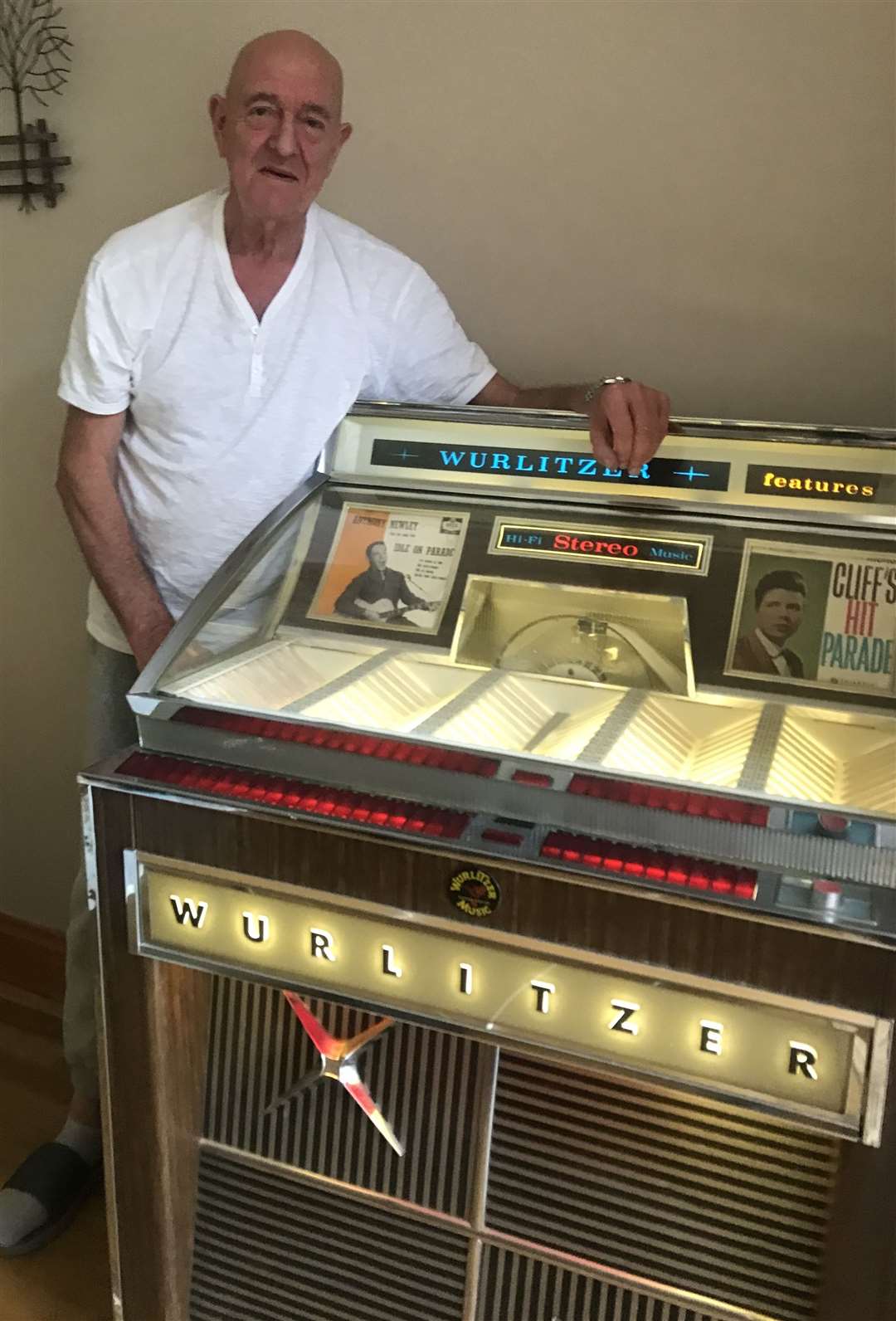 At home with his jukebox