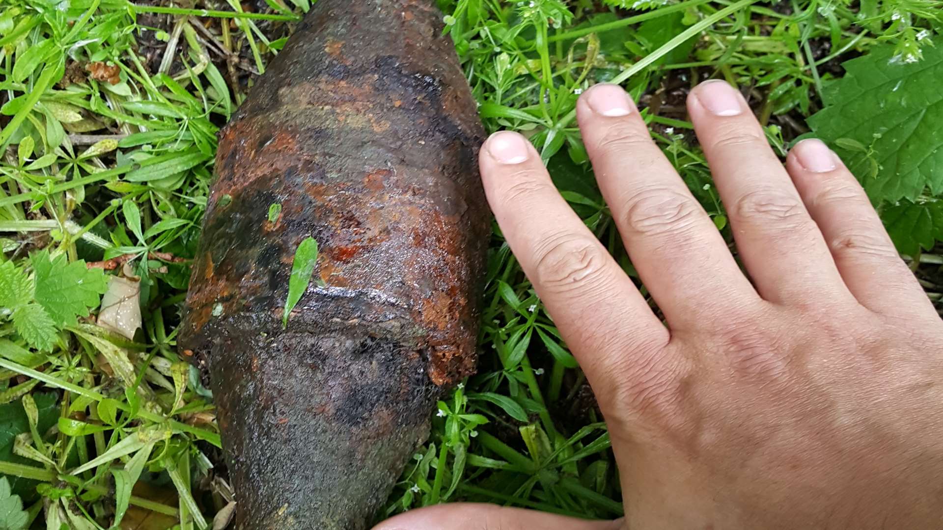 The unexploded Second World War bomb