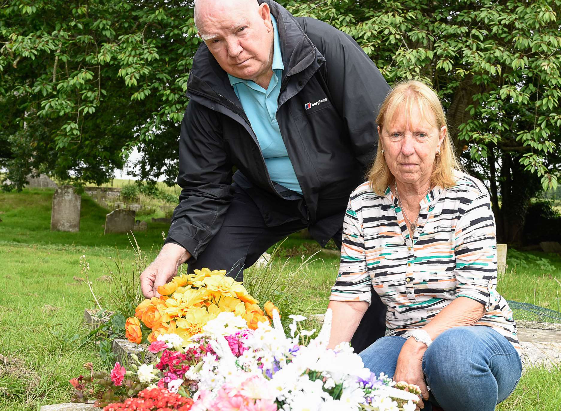 John and Eileen Smith at her parents' grave