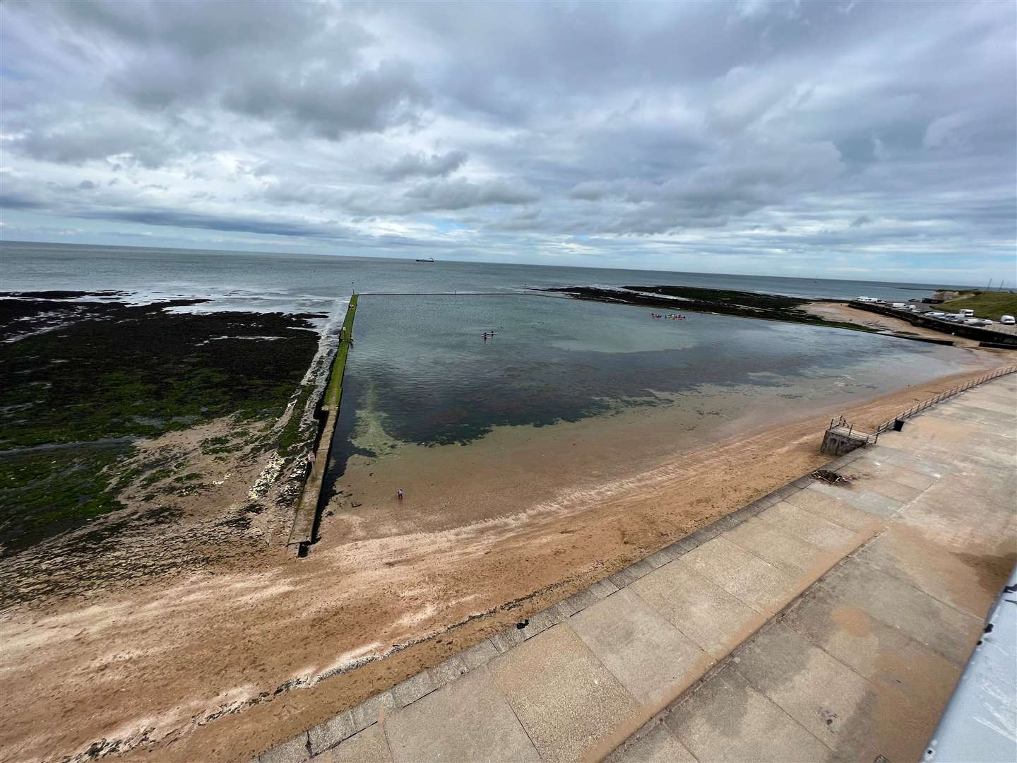 The Walpole Bay tidal pool has suffered damage