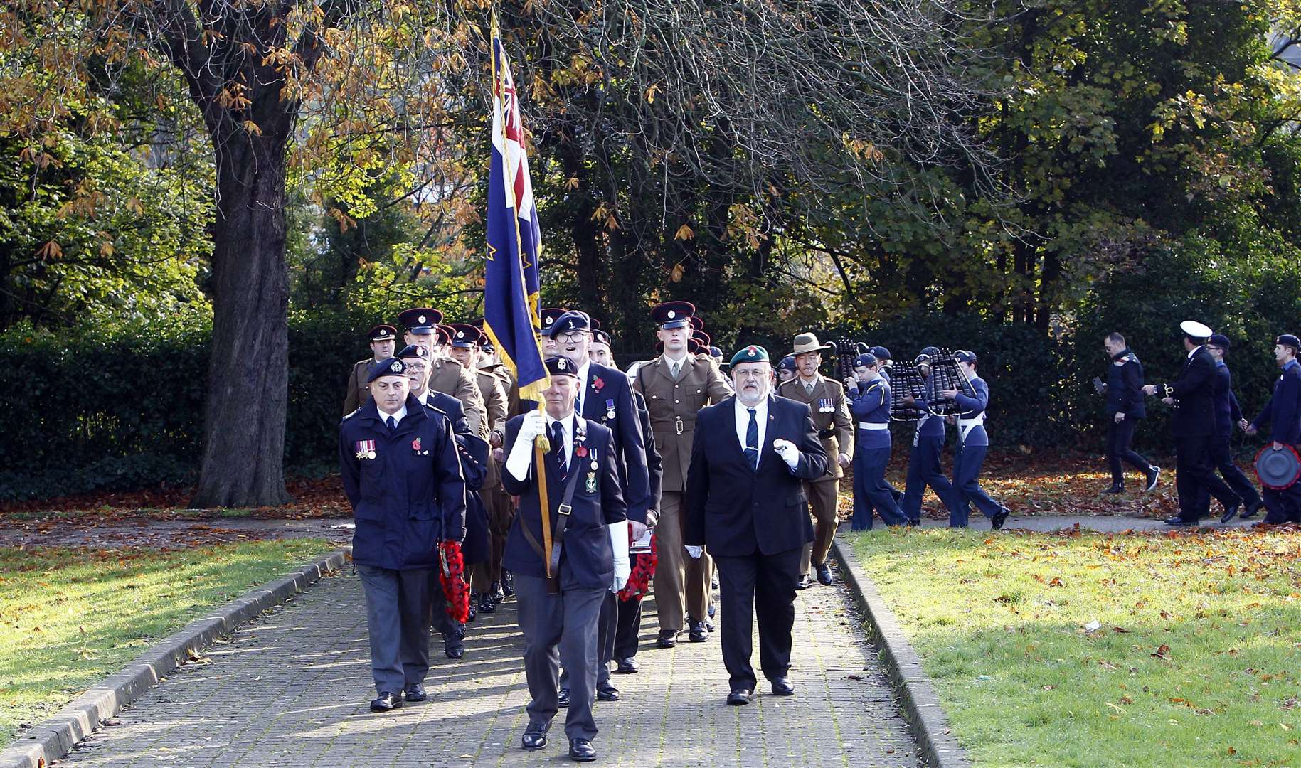 Veterans were joined by current servicemen and women and youth organisations in leading the tributes at the Chatham Remembrance Service. Picture: Sean Aidan (21302927)