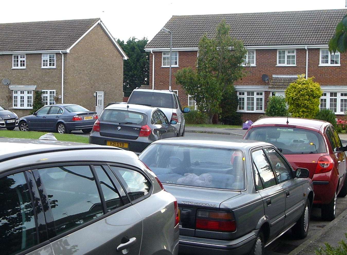Parked cars in Matthews Close, Deal