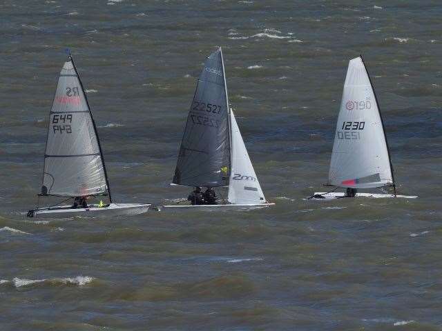 Dinghies taking part in Sheppey's 64th Round the Island Race on Sunday. Picture: James Bell