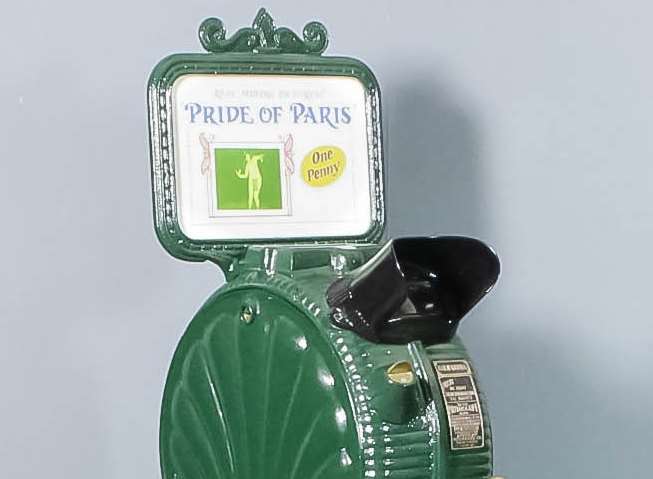 19th or early 20th century 'Penny-in-the-Slot Mutoscope", by the American Mutoscope Company of New York
