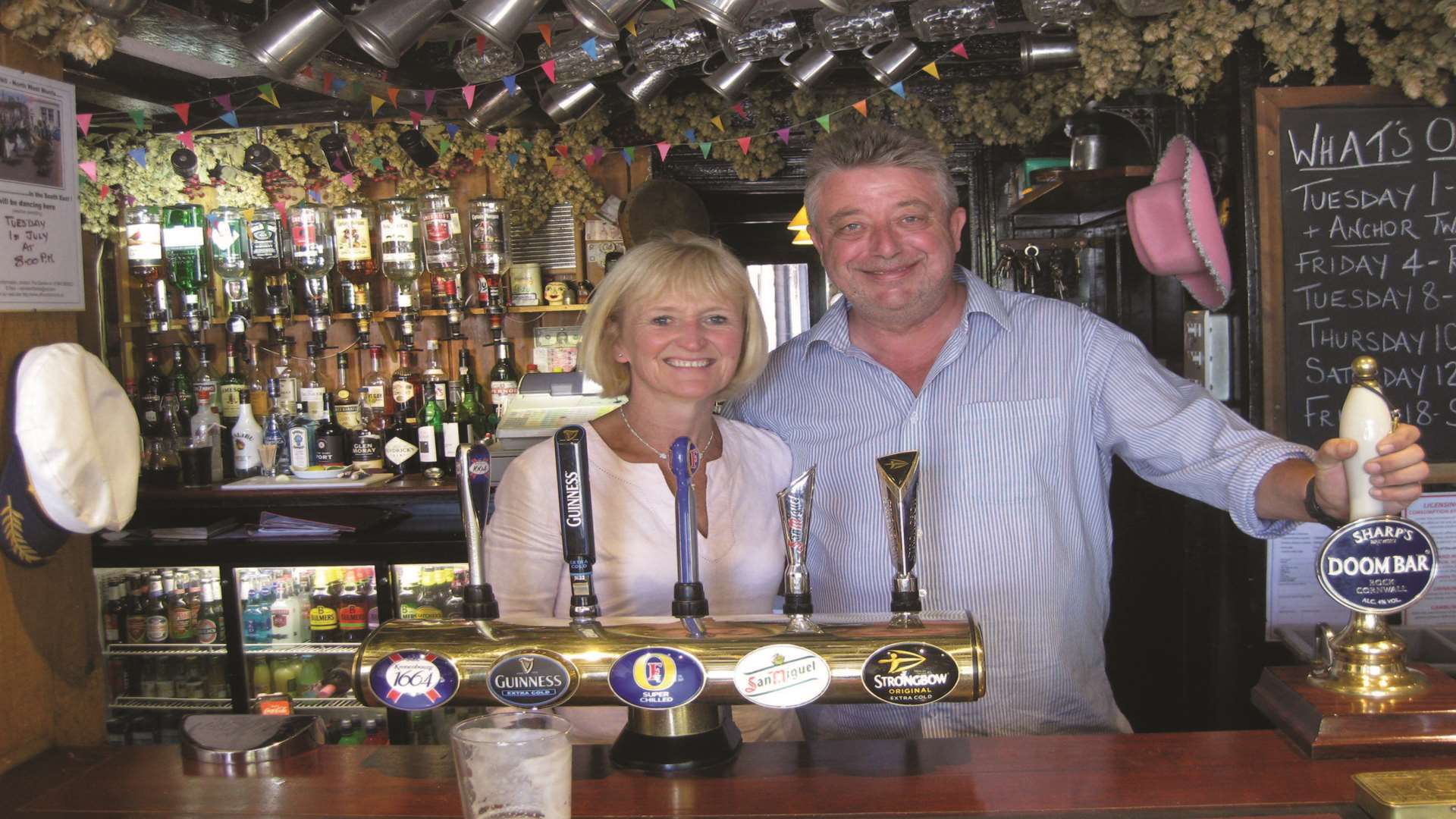 Kevin and Michelle Abbott, of the Anchor Inn in Wingham
