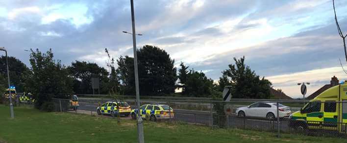 Police and several ambulances were called. Picture: Mark Champion