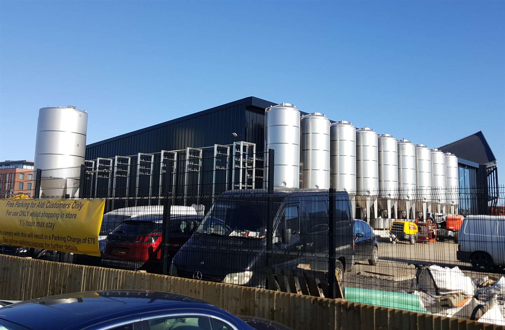 Work is progressing at the brewery, which is next to Aldi in Victoria Road