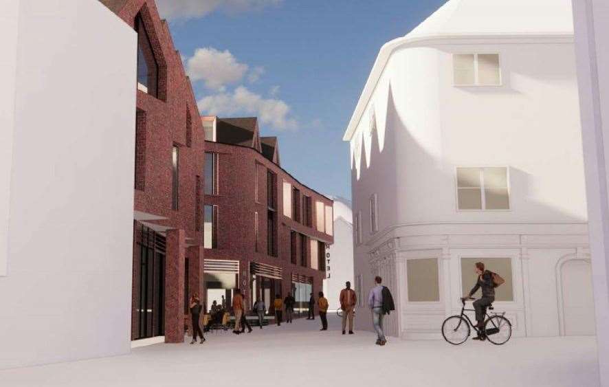 How the new 92-bed hotel in Ashford town centre could look from the high street