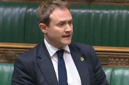 MP Tom Tugendhat says a hacker is trying to impersonate him Picture: Parliament TV