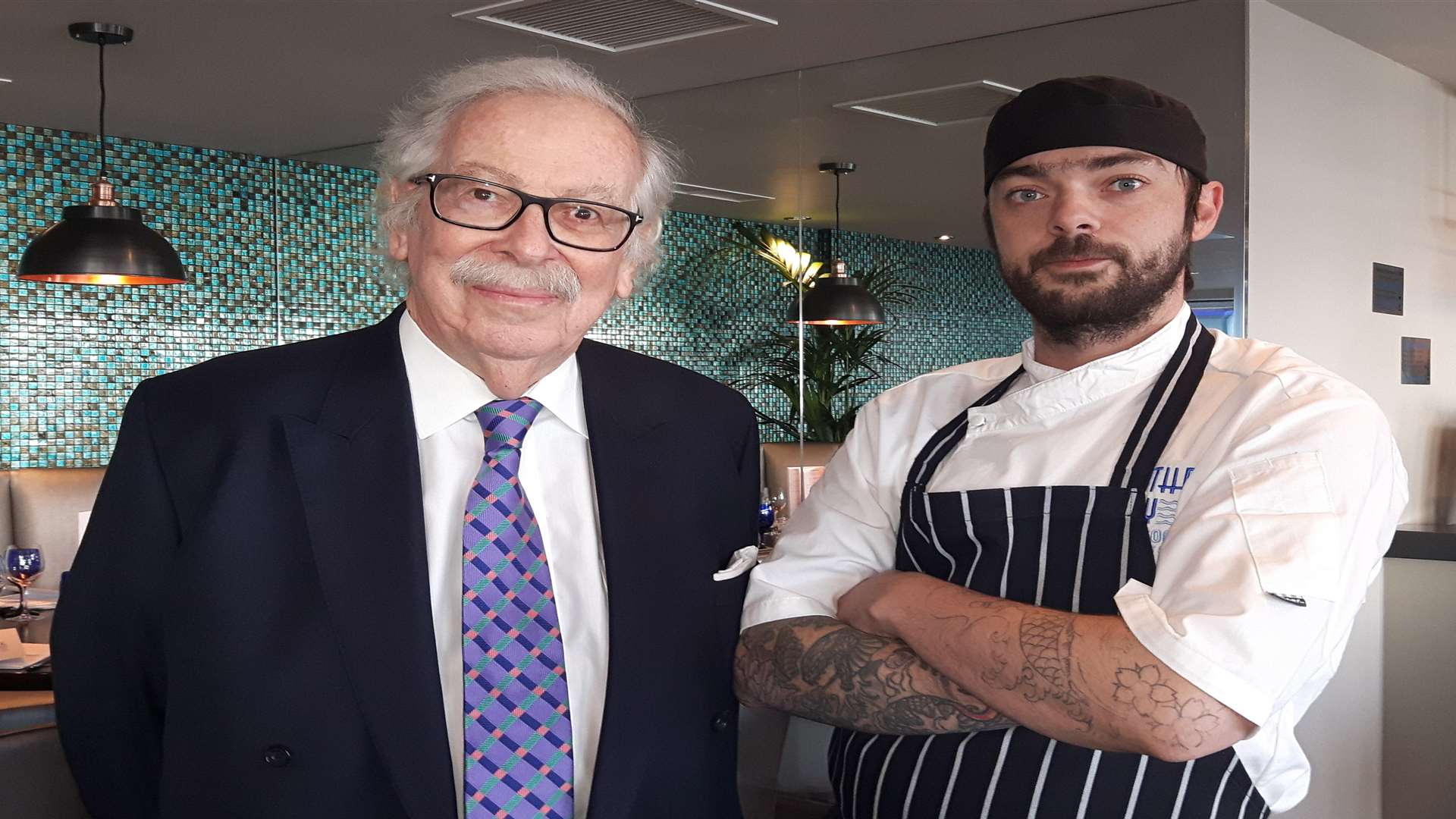 Turrloo Parrett has opened his third Hythe Bay Seafood Restaurant and Bar in Deal, pictured with chef Jamie Colvin