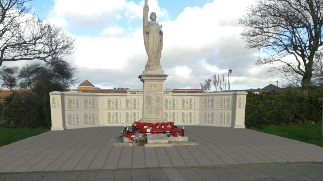 ... and how it would look with the memorial wall (5504342)