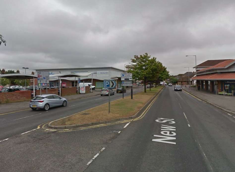 Police were called after reports of a man with a firearm in New Street, Ashford. Picture: Google
