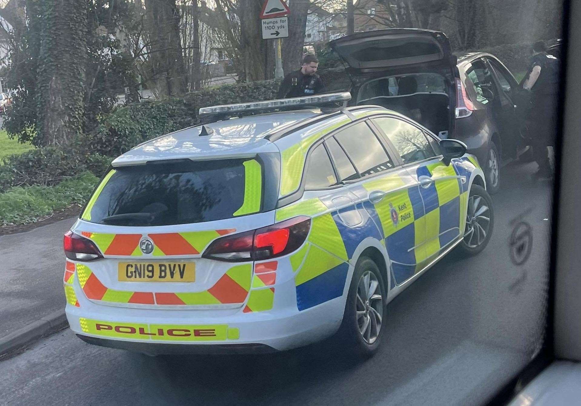 Police were seen stopping and seizing a car in Sutton Road, Maidstone. Picture: Anthony Spencer (63189357)