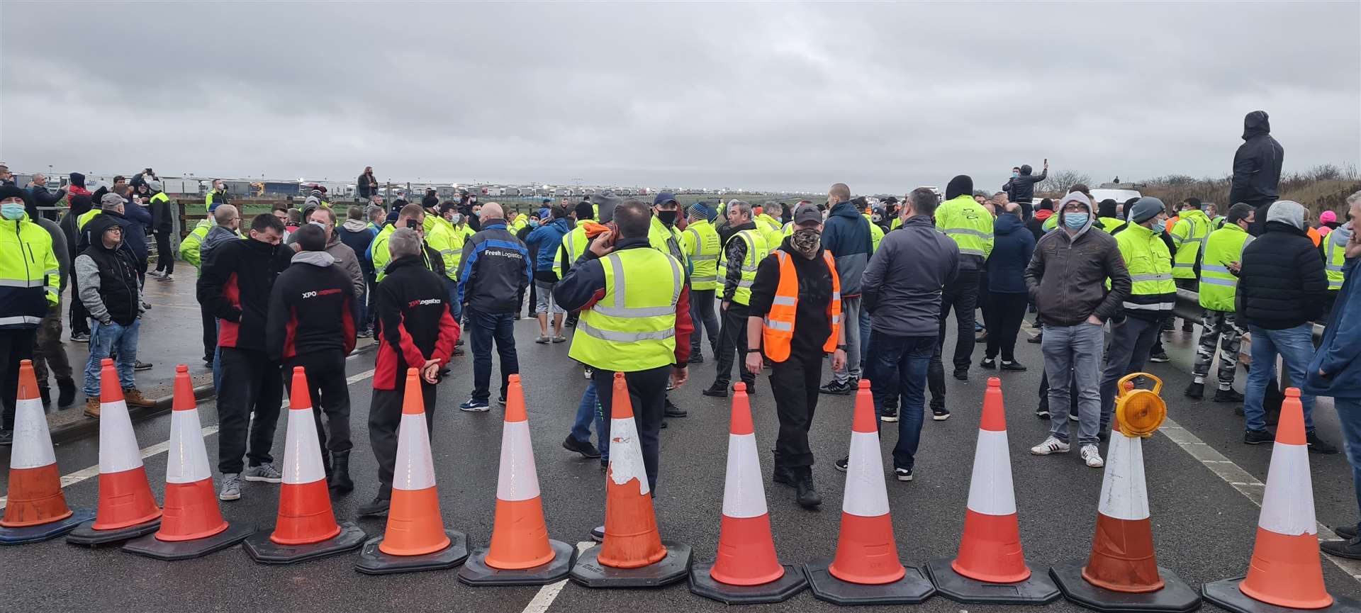 There was lorry chaos at Manston in December