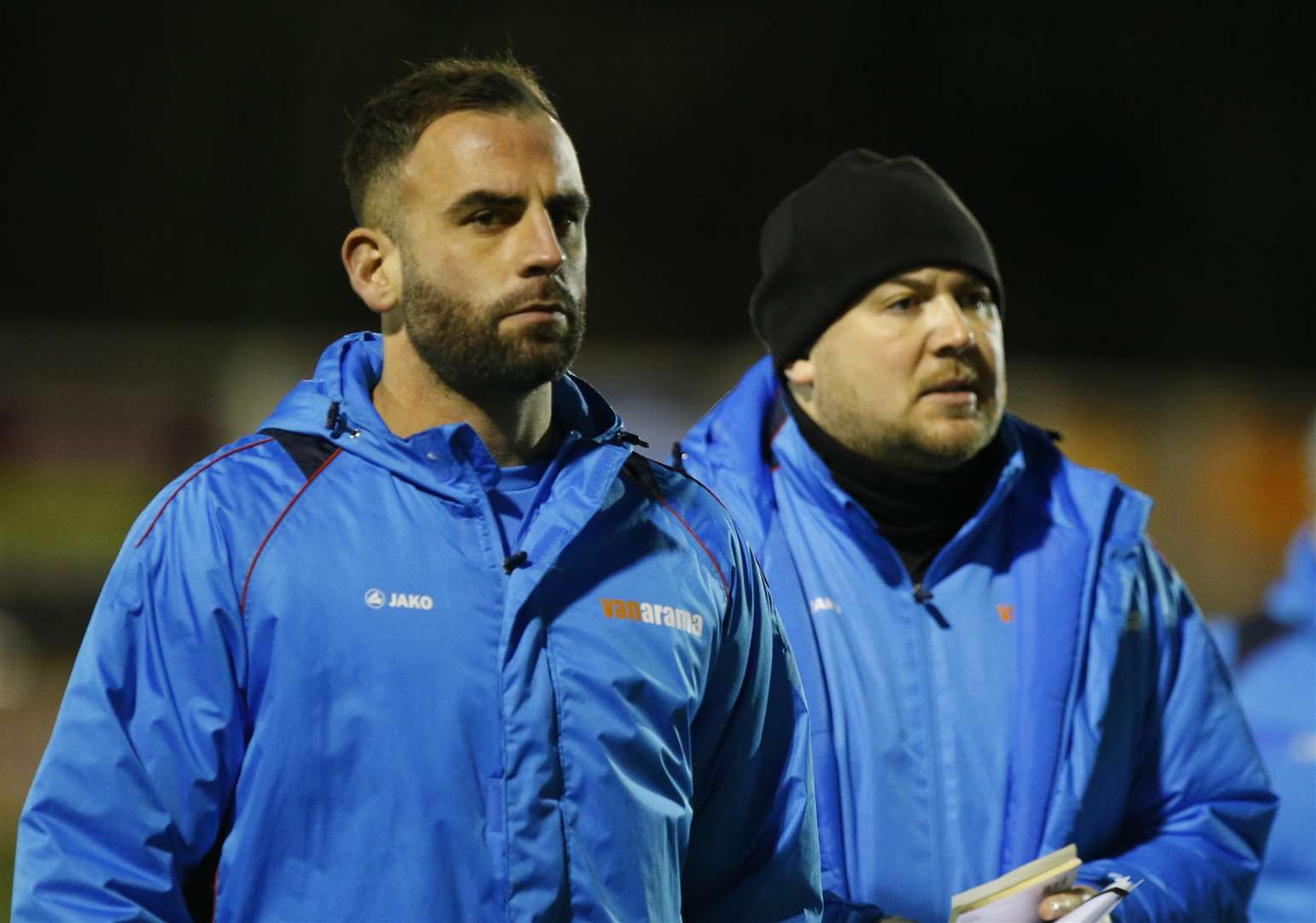 Maidstone United caretaker managers Simon Walton and Tristan Lewis Picture: Andy Jones
