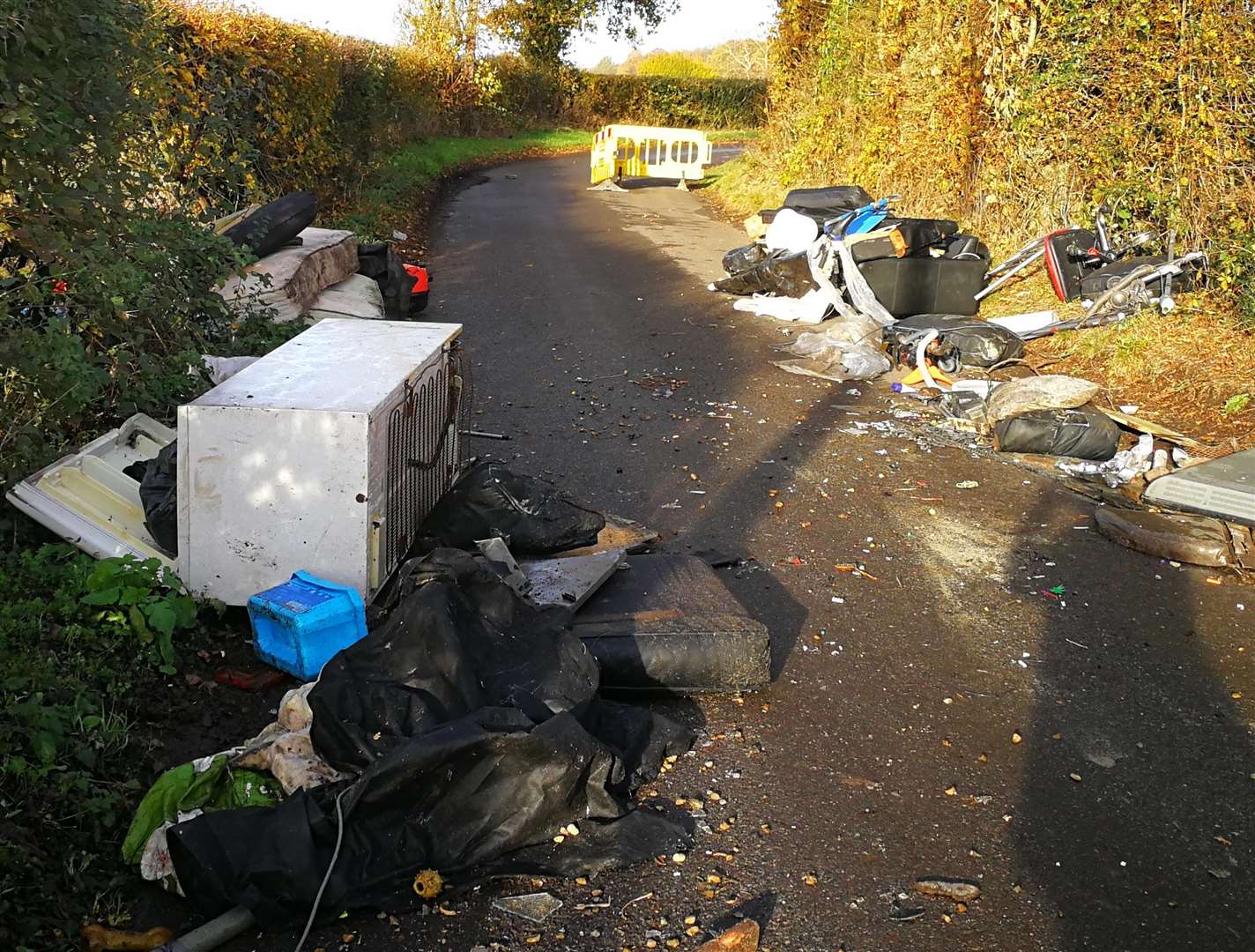 The rubbish in Lenacre Street. Picture: Teresa Morgan
