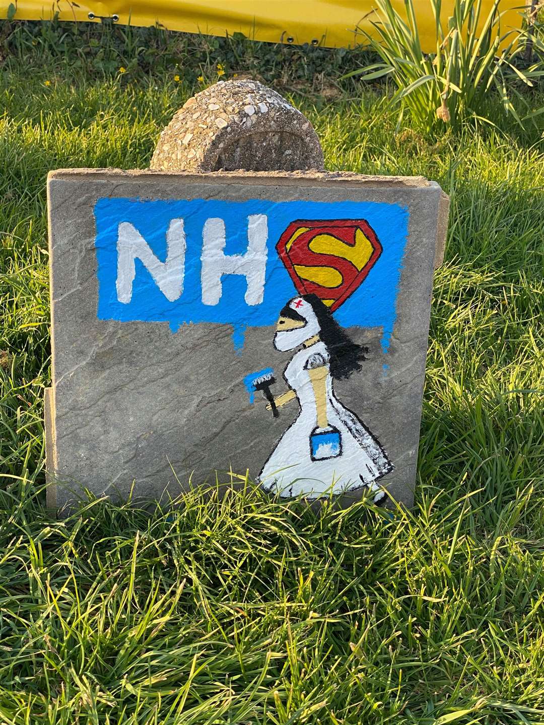 One of the painting for the NHS by Vicky Thomas, April 2020