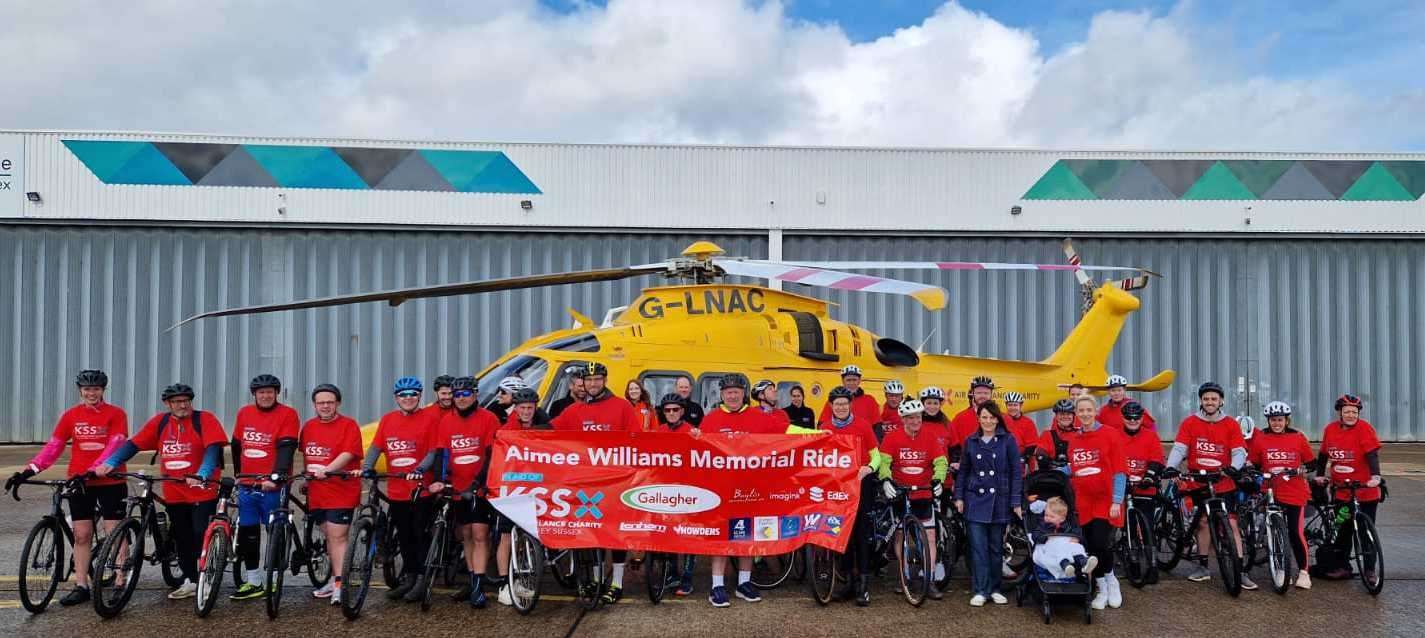 A bike ride raising funds for KSS was held in honour of Aimee. Picture Tracey Crouch