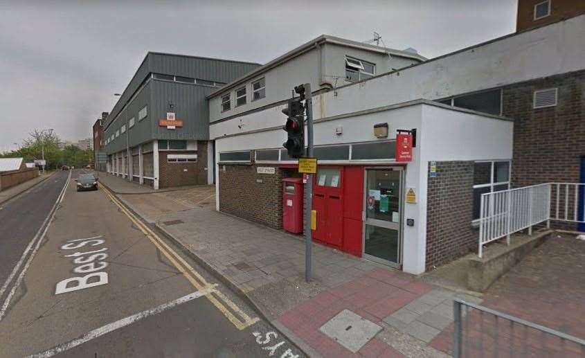 The Chatham Delivery Office in Best Street, where workers have staged a walk out today. Picture: Google