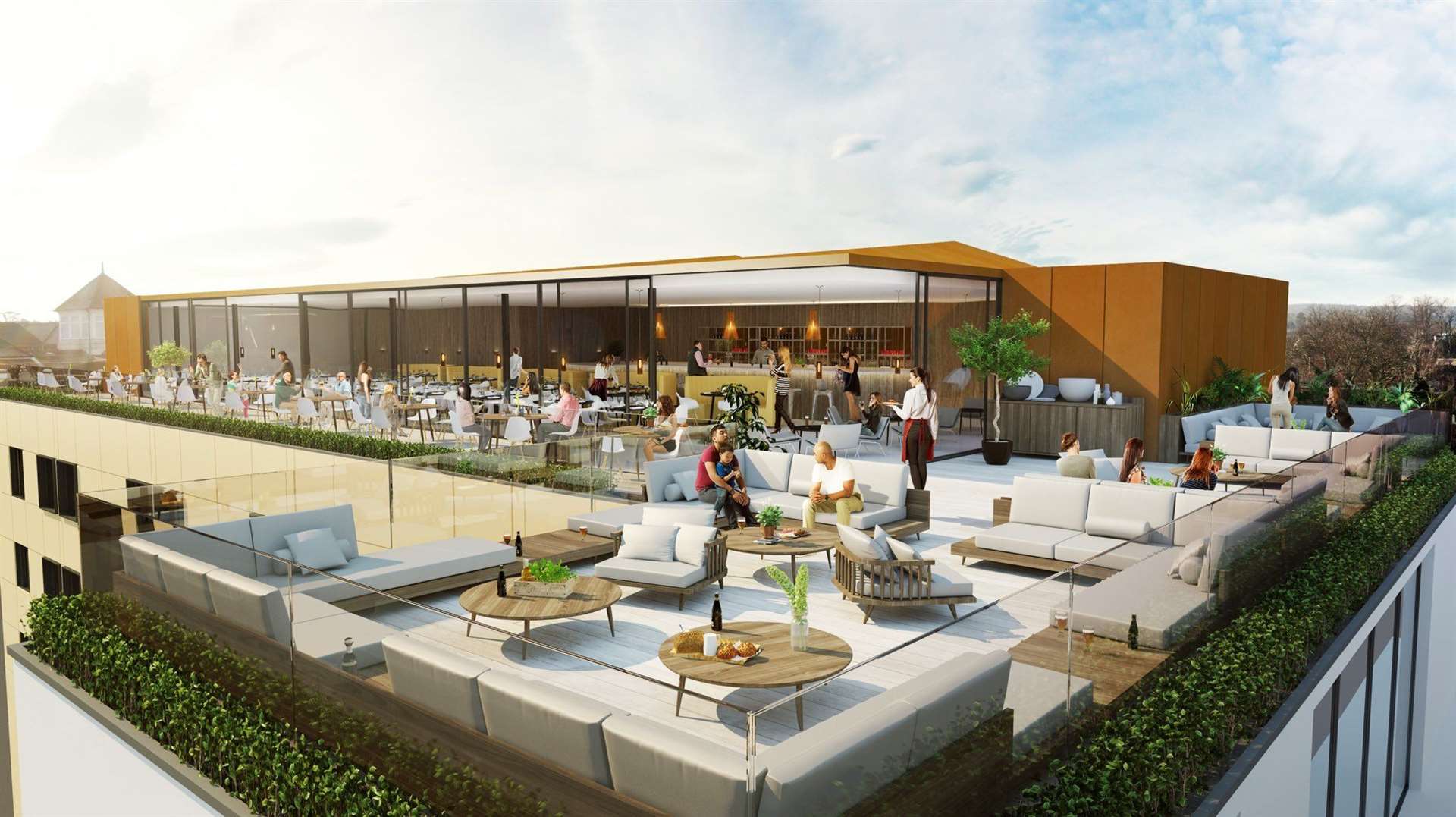 A new CGI of the high-end restaurant due to open in Canterbury. Picture: @slatters_dev