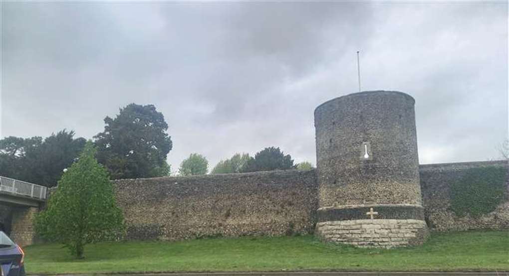 The incident happened on the Canterbury City Wall close to the bridge to Canterbury East Station