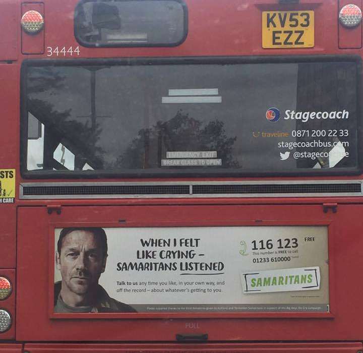 The Samaritans' Big Boys Do Cry poster campaign