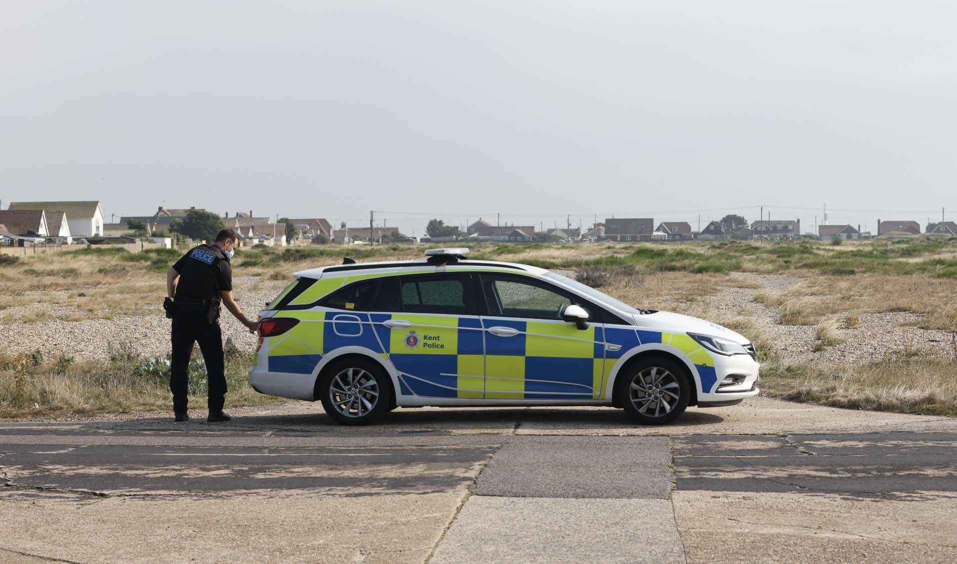 Police in Pleasance Road, Lydd on Sea. Photo: UKNiP