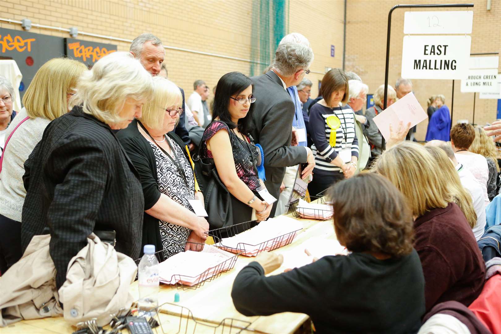 Votes are counted at The Angel Leisure Centre, Tonbridge