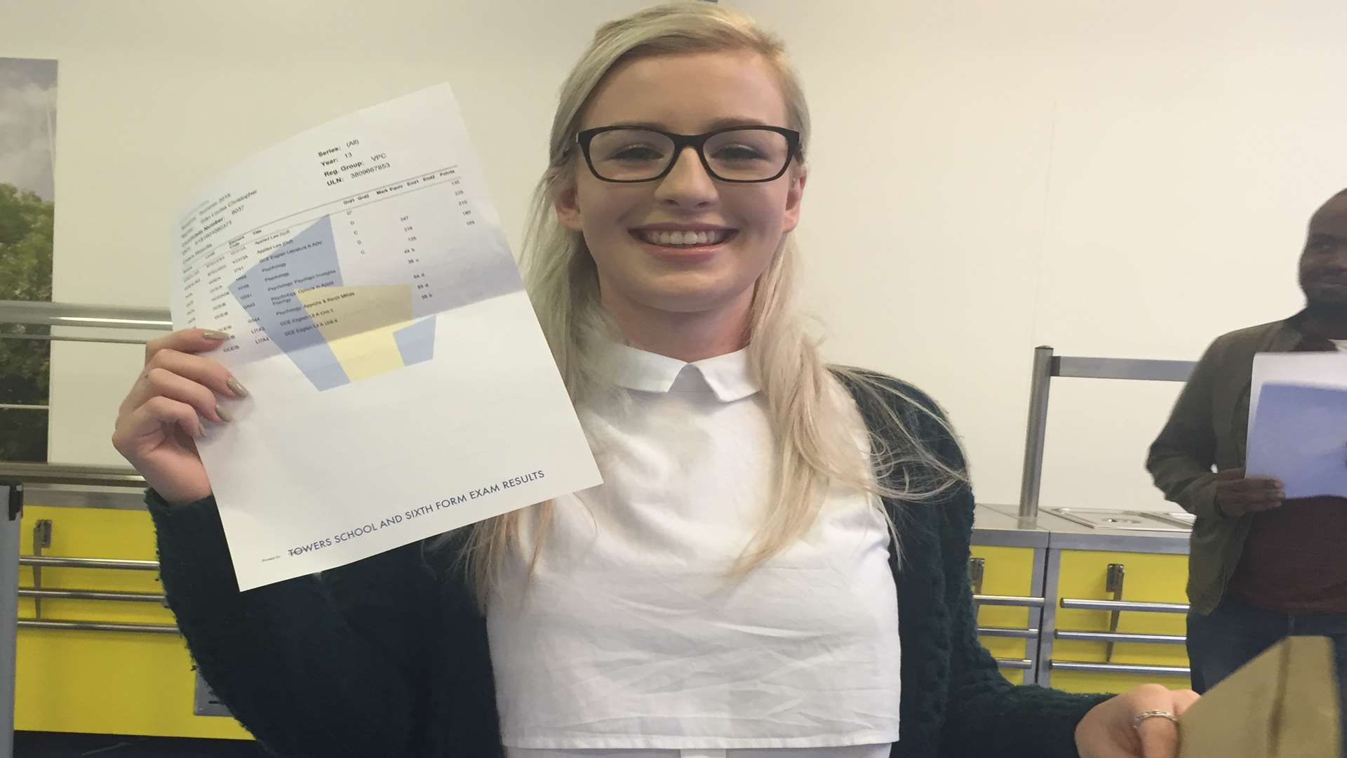 Towers School student Sian Rees is feeling happy