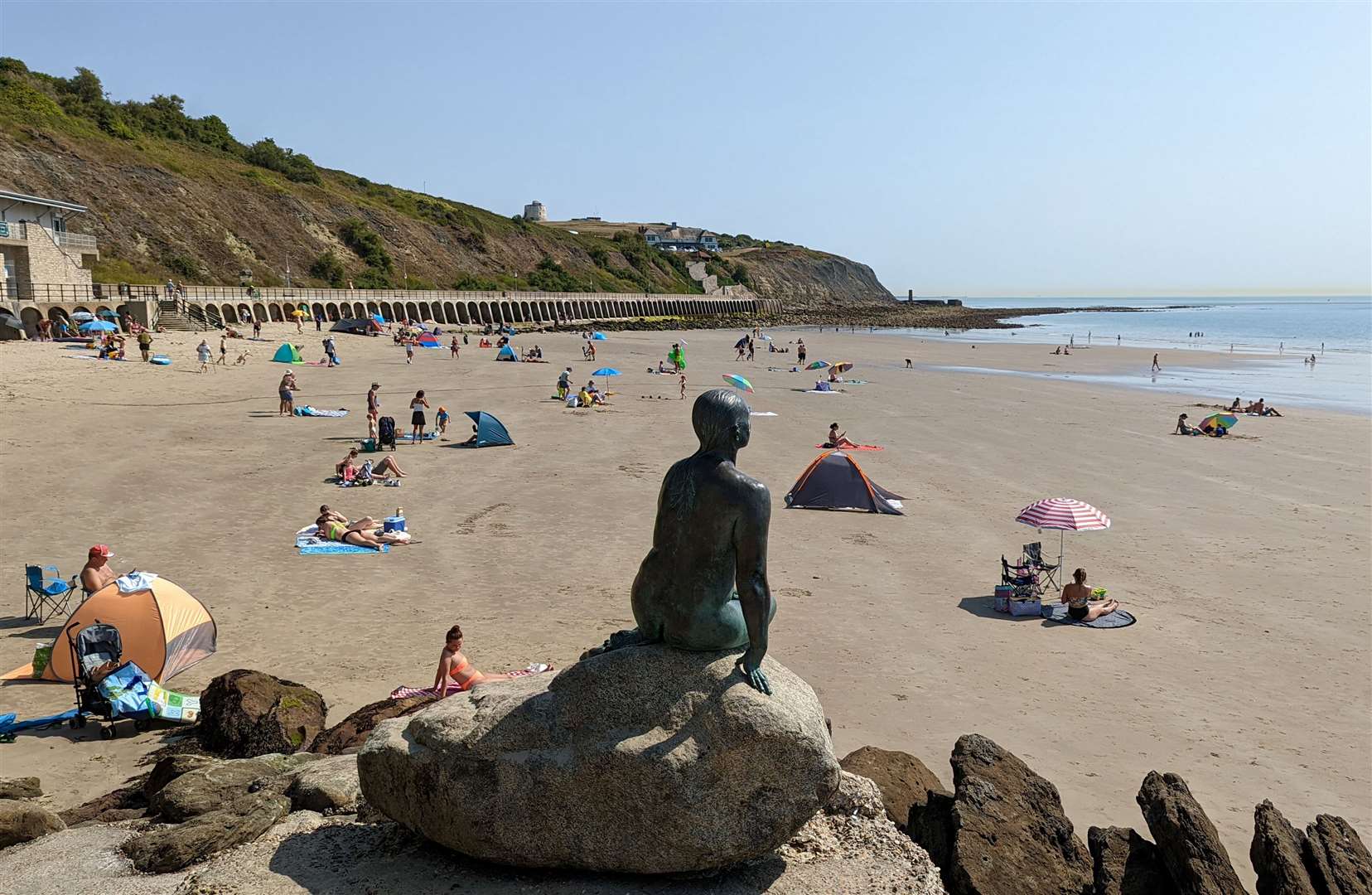 Despite a heat health warning, plenty of people took to the beach during the heatwave of July 2022