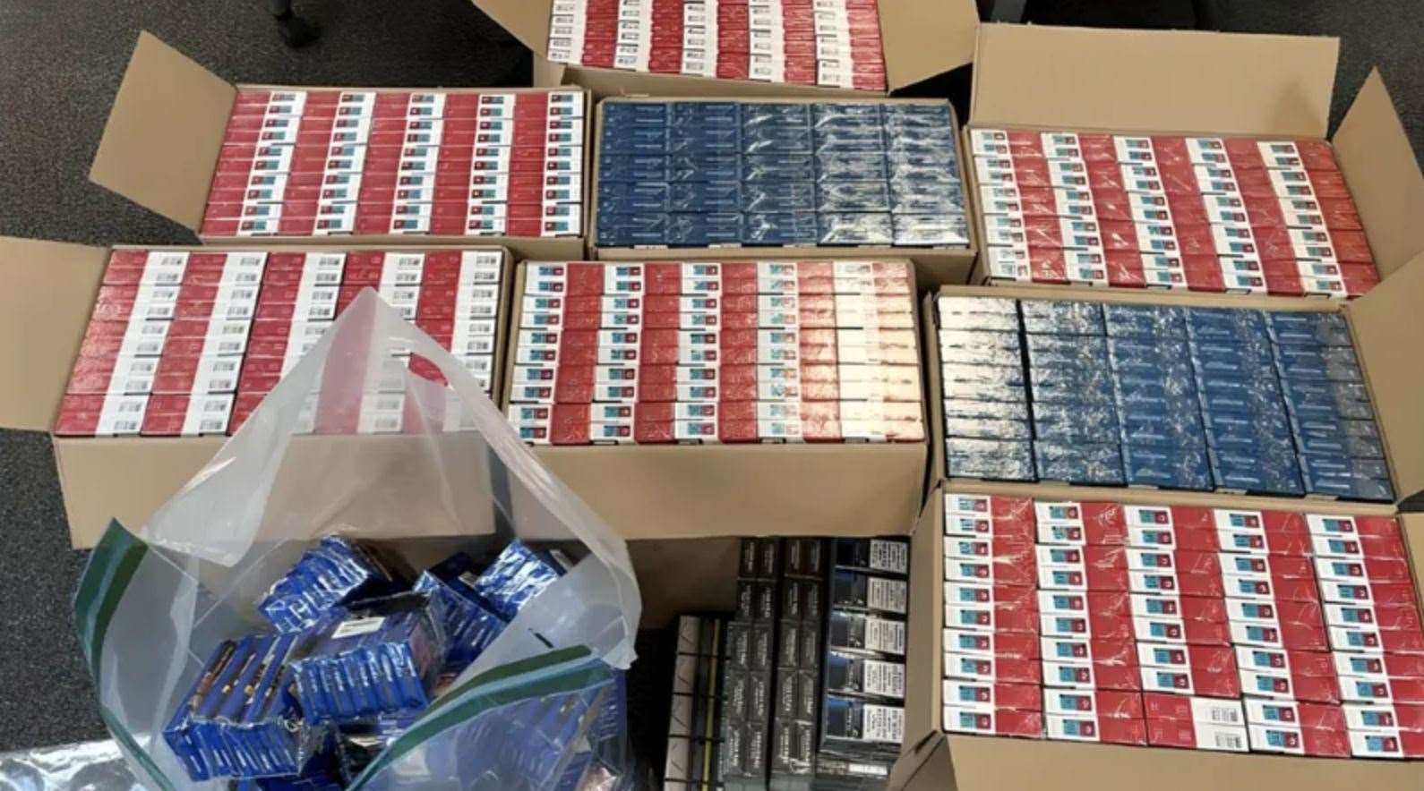 More than 85,000 cigarettes have been seized by police. Picture: Kent County Council